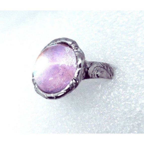 Rainbow orb Ring handmade adjustable Gothic metalwork - Picture 10 of 12